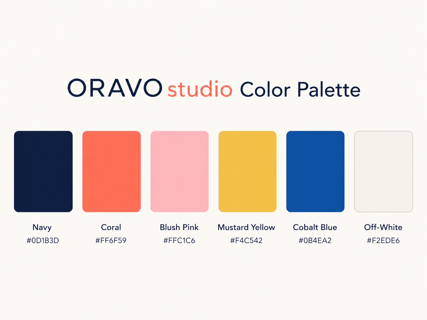 ORAVO colour palette