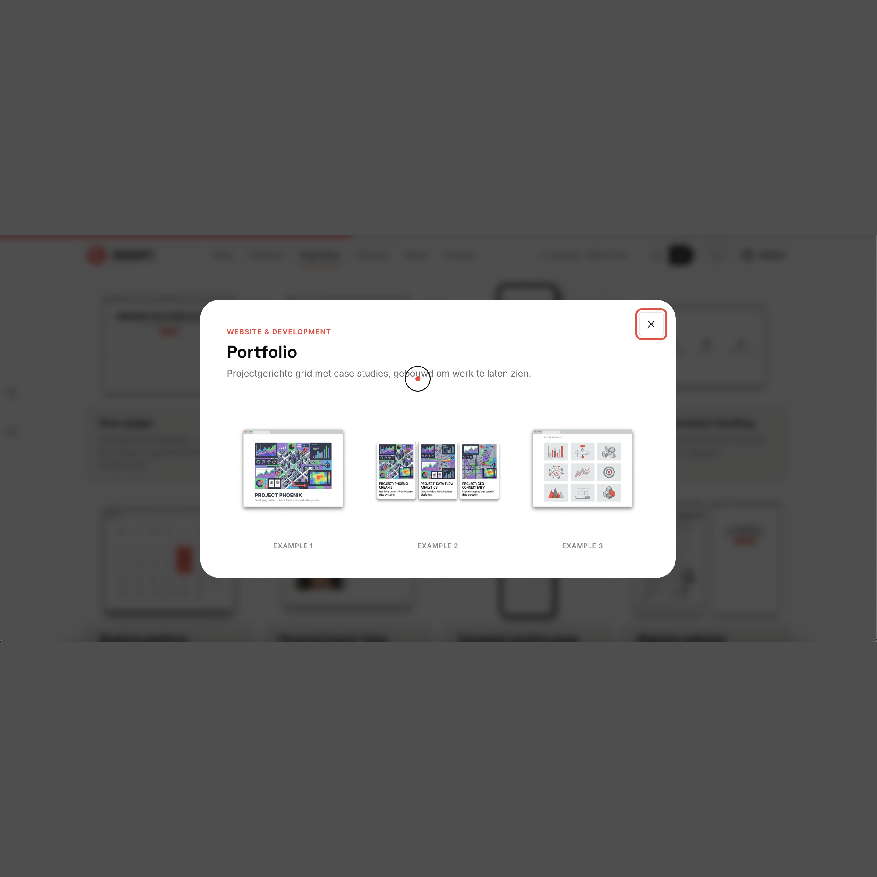 Inspiratie-pop-up: Portfolio-voorbeelden